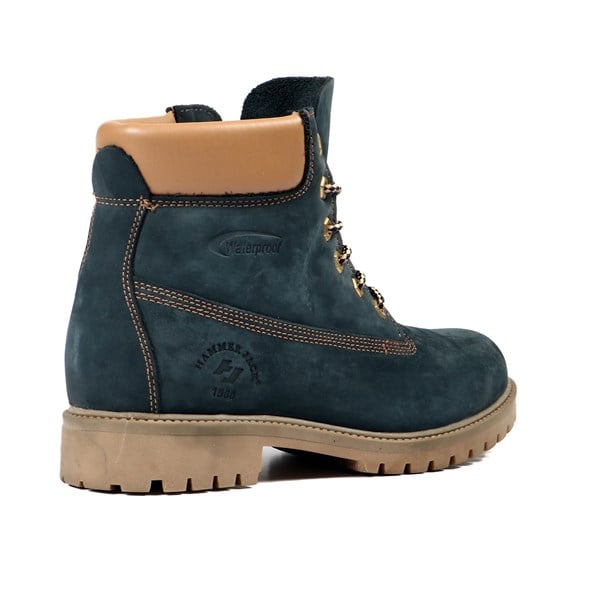 Genuine Leather Petrol Blue Men's Boots