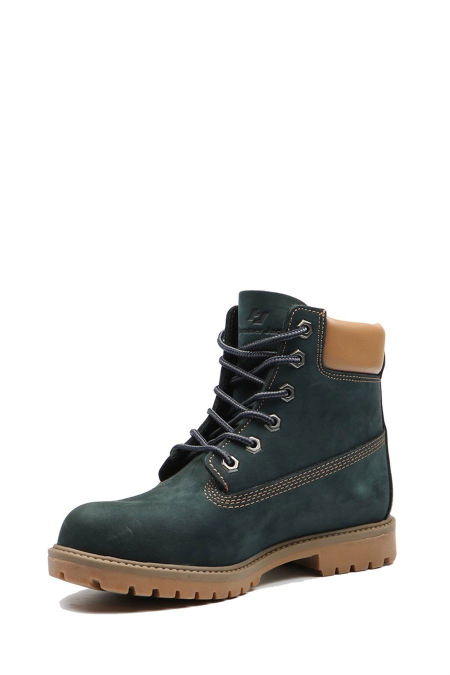 Real Leather Petrol Blue Women's Boots