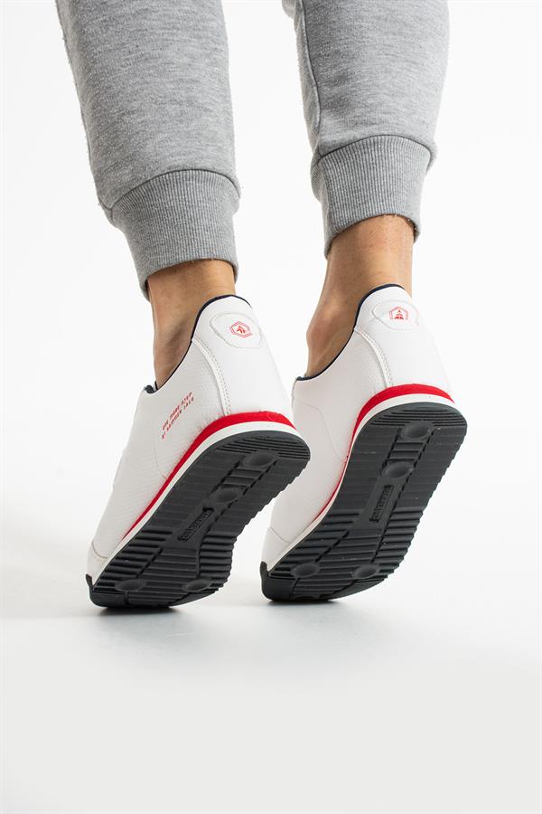Pico White And Red Men's Sports Shoes