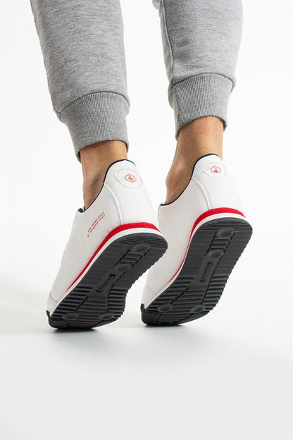 Pico White And Red Men's Sports Shoes