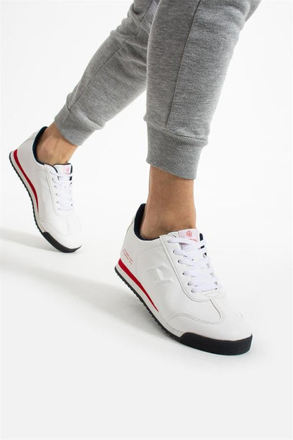 Pico White And Red Men's Sports Shoes