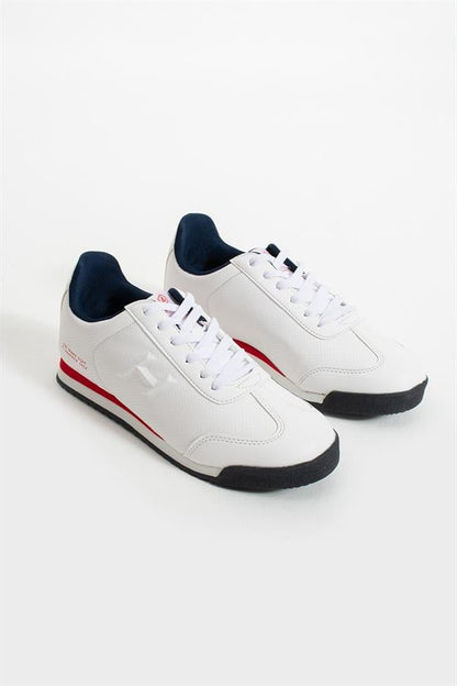 Pico White And Red Men's Sports Shoes