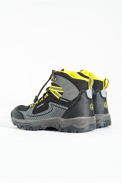 Waterproof, Black, Yellow Outdoor Children's Boots