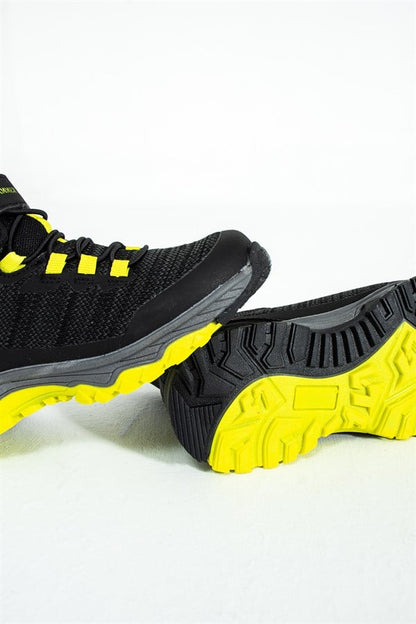 Waterproof Black Yellow Outdoor Boys Boots