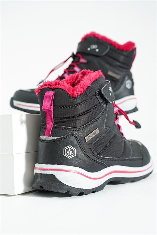 Moreno Waterproof Black Outdoor Kids Boots