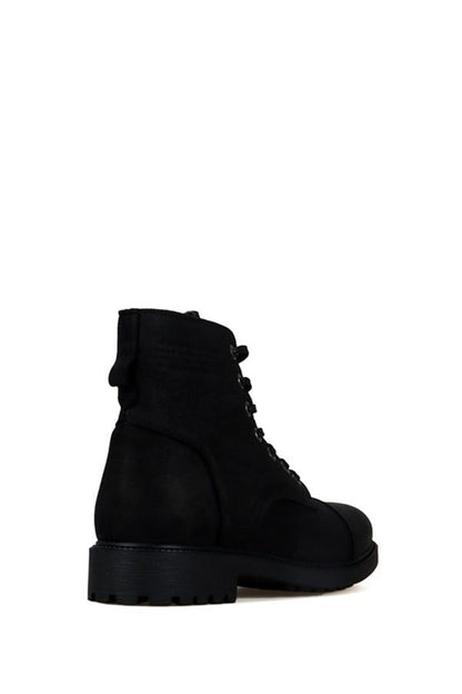 Real Leather Black  Men's Boots