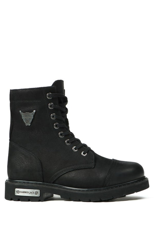Real Leather Black  Men's Boots