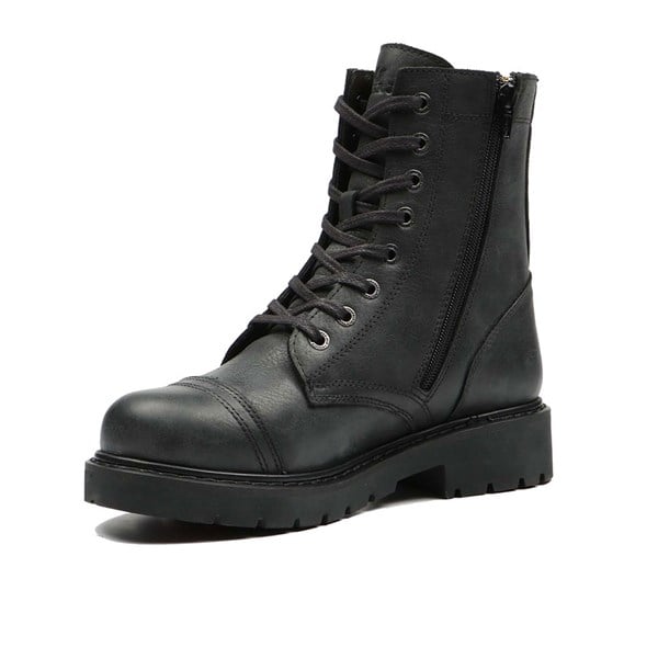 Real Leather Black  Women's Boots