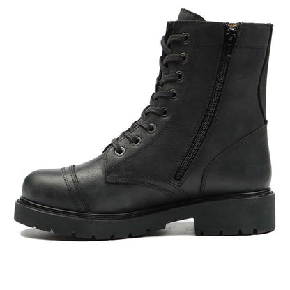 Real Leather Black  Women's Boots