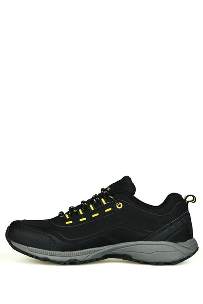 Waterproof Black Yellow Outdoor Men's Shoes