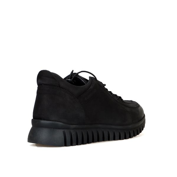 Real Leather Black Men's Casual Shoe.