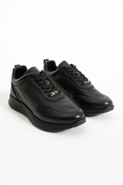 Real Leather Black Men's Shoes.