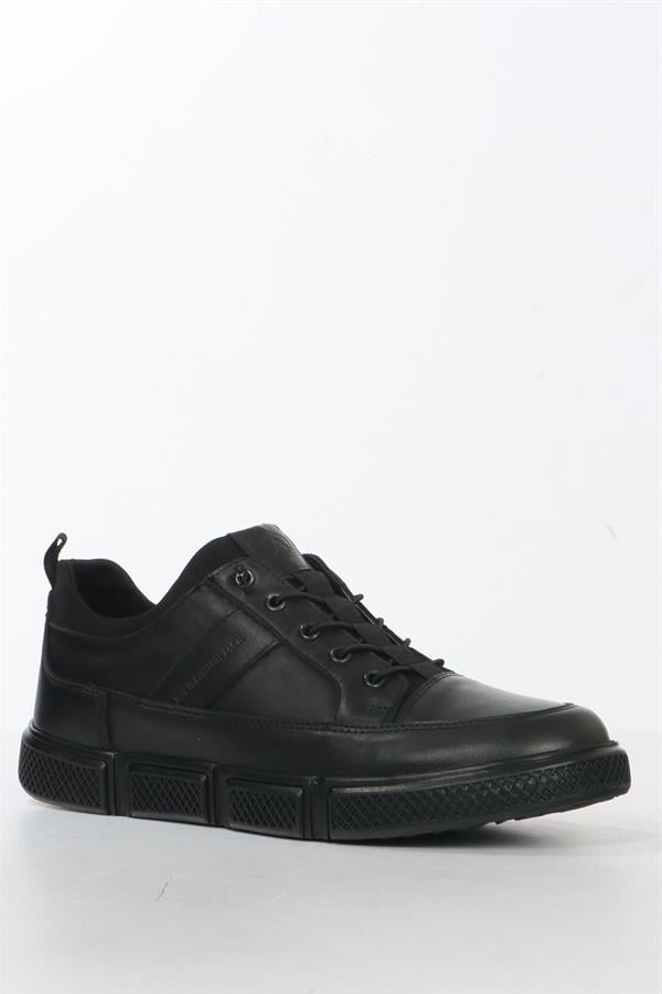 Real Leather Black Men's Shoes