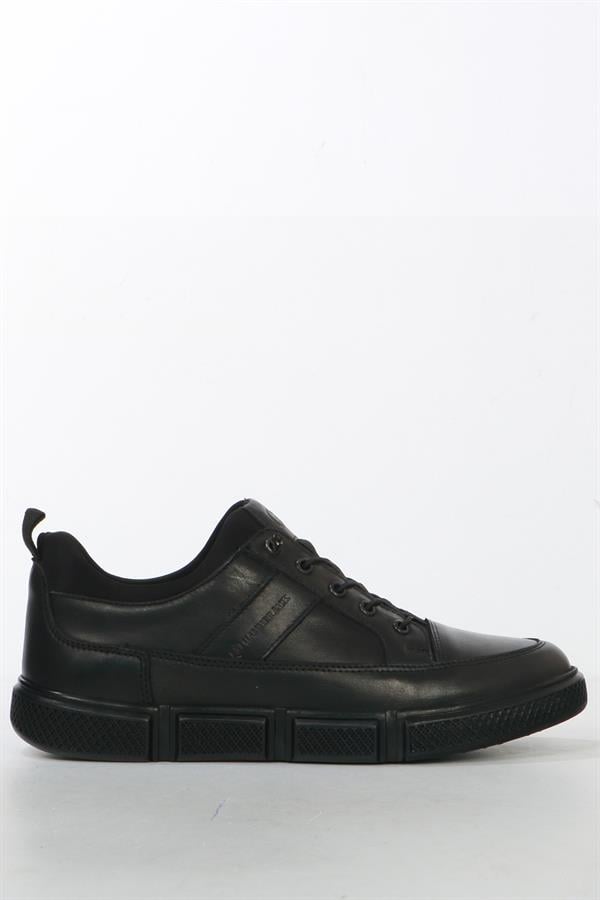 Real Leather Black Men's Shoes