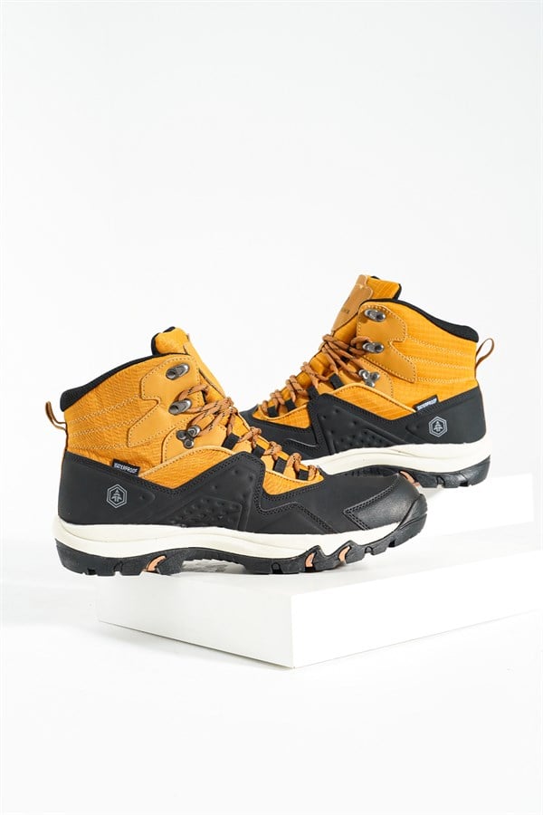 Vader Waterproof Black Yellow Outdoor Men's Boots