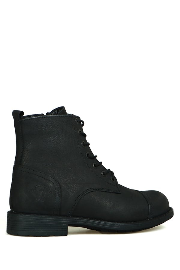 Real Leather Black Torje Outdoor Men's Boots