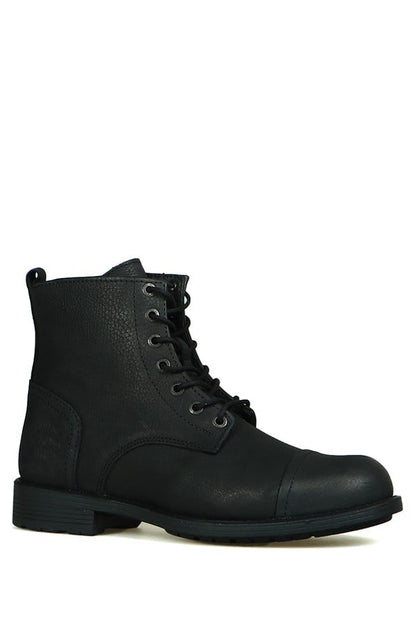 Real Leather Black Torje Outdoor Men's Boots
