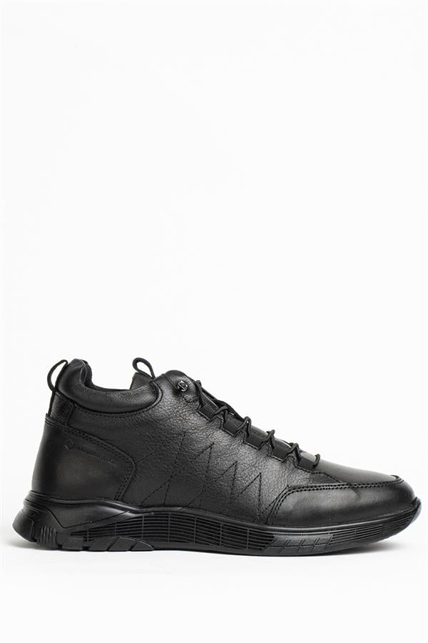 Real Leather Black Outdoor Men's Boots