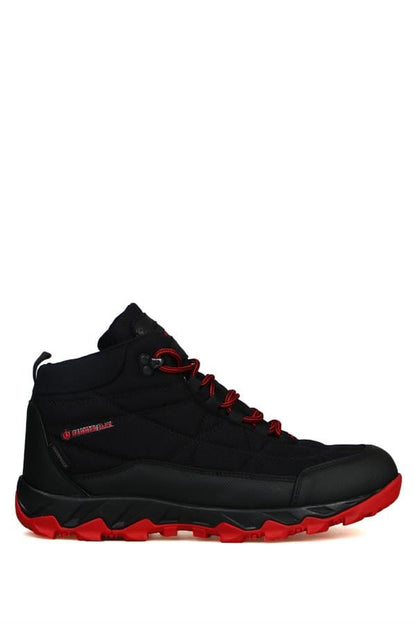 Outdoor Waterproof Black Red Men's Boots