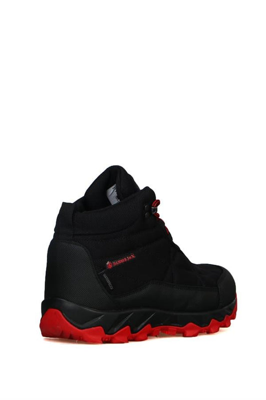 Outdoor Waterproof Black Red Men's Boots