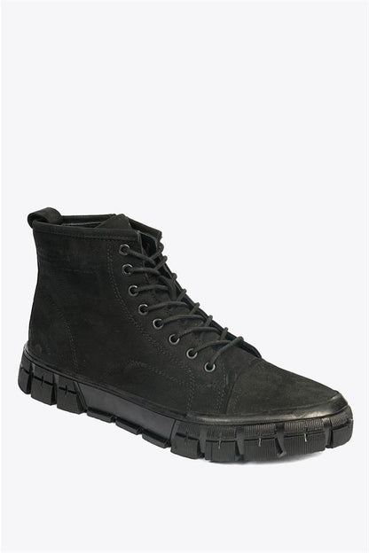 Sanoro Black Leather Torje Outdoor Men's Boots