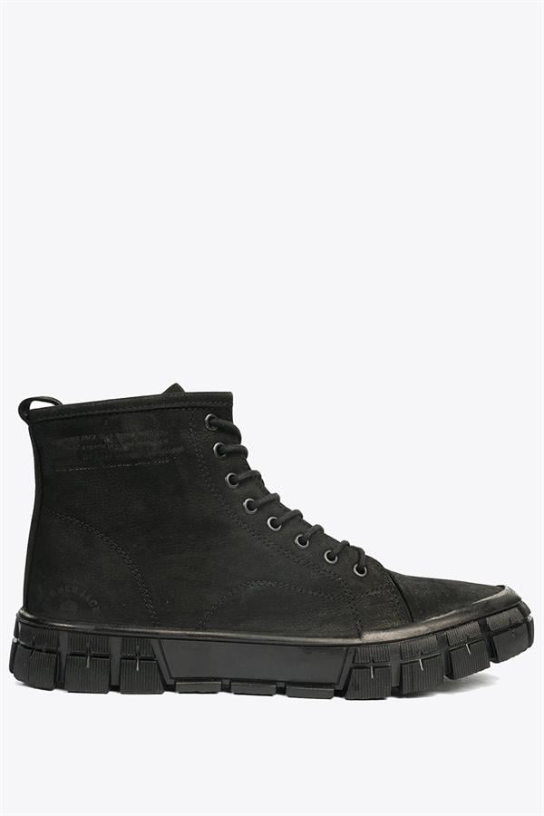Sanoro Black Leather Torje Outdoor Men's Boots