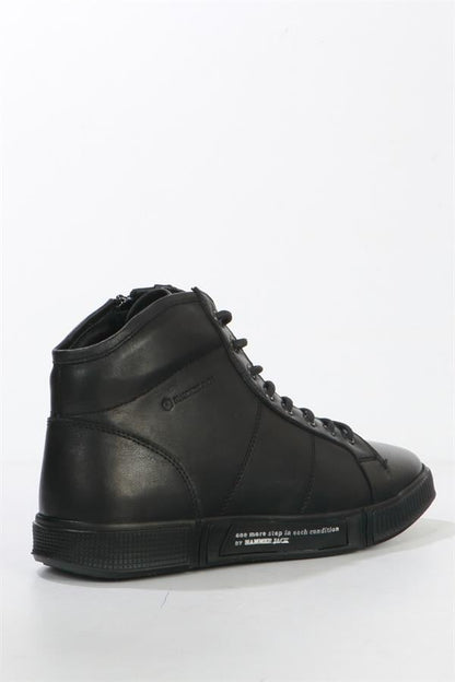 Genuine Leather Black Outdoor Men's Boots