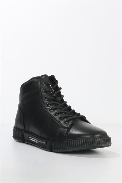 Genuine Leather Black Outdoor Men's Boots