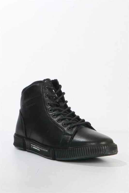 Genuine Leather Black Outdoor Men's Boots