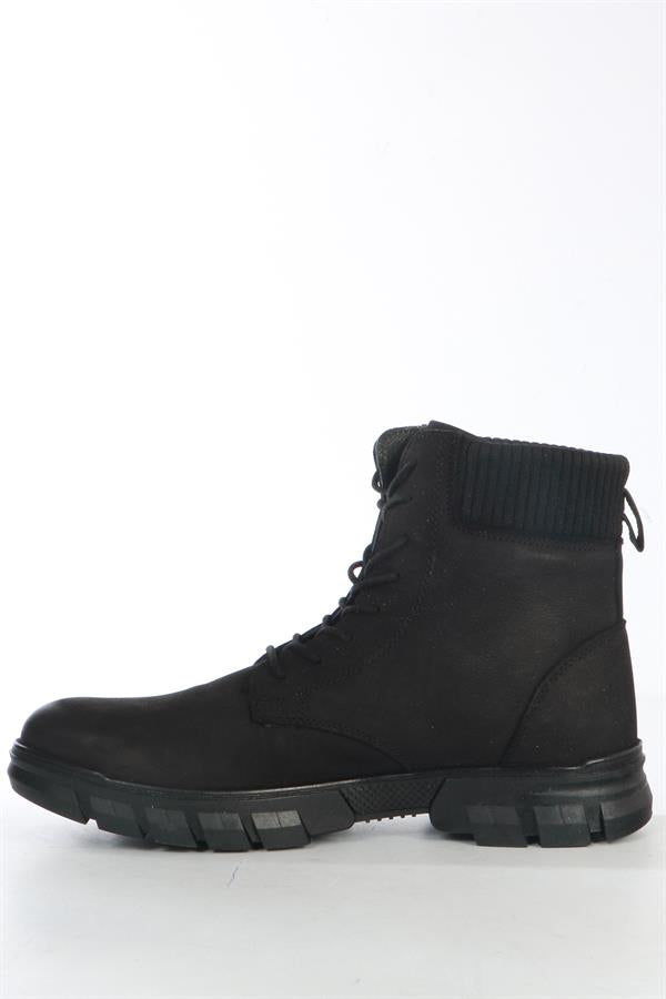 Lejos Genuine Leather Black Outdoor Men's Boots