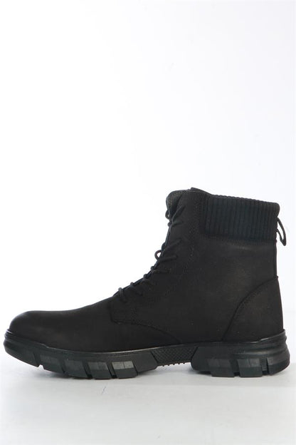 Lejos Genuine Leather Black Outdoor Men's Boots
