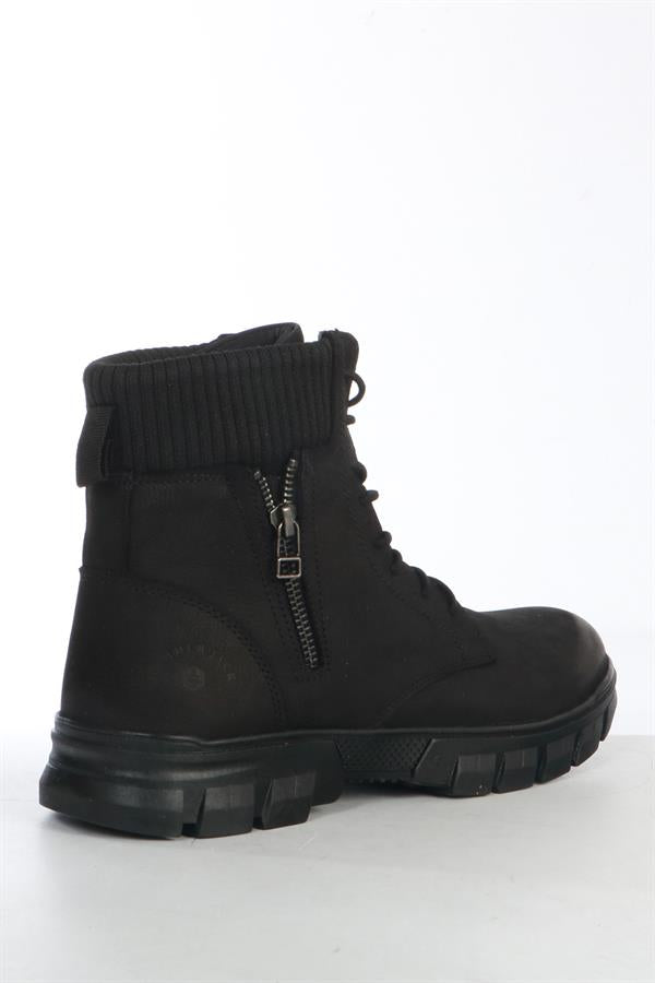 Lejos Genuine Leather Black Outdoor Men's Boots