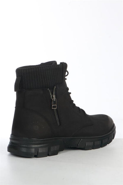 Lejos Genuine Leather Black Outdoor Men's Boots
