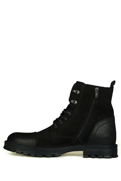 Black Leather Men's Boots