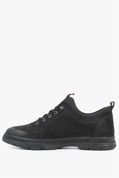Genuine Leather Black Men's Shoes