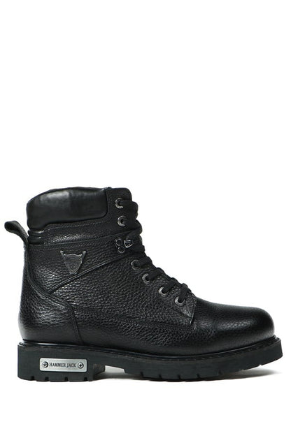 Real Leather Black Men's Boots