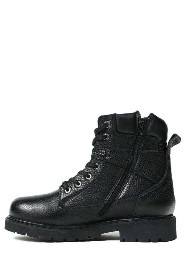 Real Leather Black Men's Boots