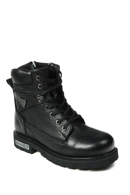 Real Leather Black Men's Boots