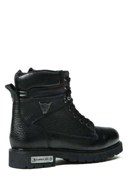 Real Leather Black Men's Boots