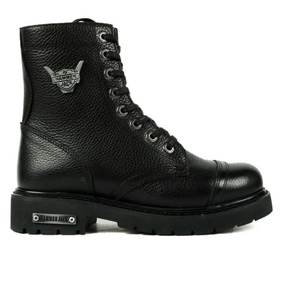 Real Leather Black Floater Female Boots
