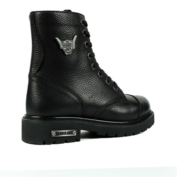 Real Leather Black Floater Female Boots