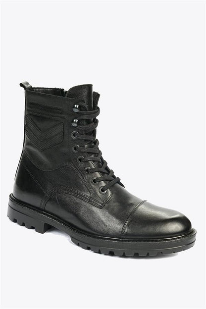 Genuine Leather Black Men's Boots