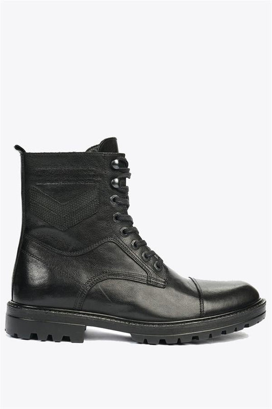 Genuine Leather Black Men's Boots