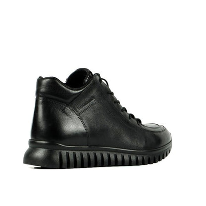 Genine Leather Black Outdoor Men's Boots