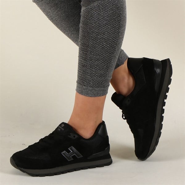Peruvian Genuine Leather Black Women's Sports Shoes
