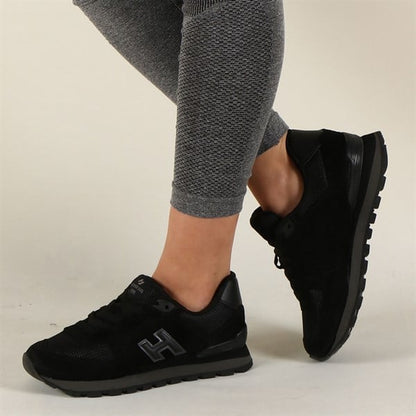 Peruvian Genuine Leather Black Women's Sports Shoes