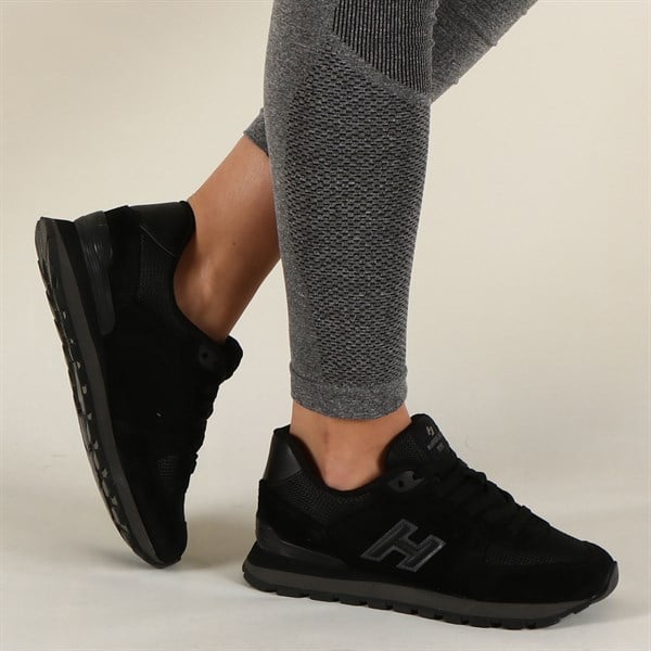 Peruvian Genuine Leather Black Women's Sports Shoes