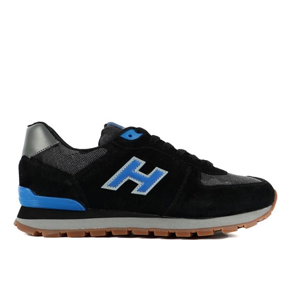 Peruvian Leather Black Foam Camouflage Men's Athletic Shoes