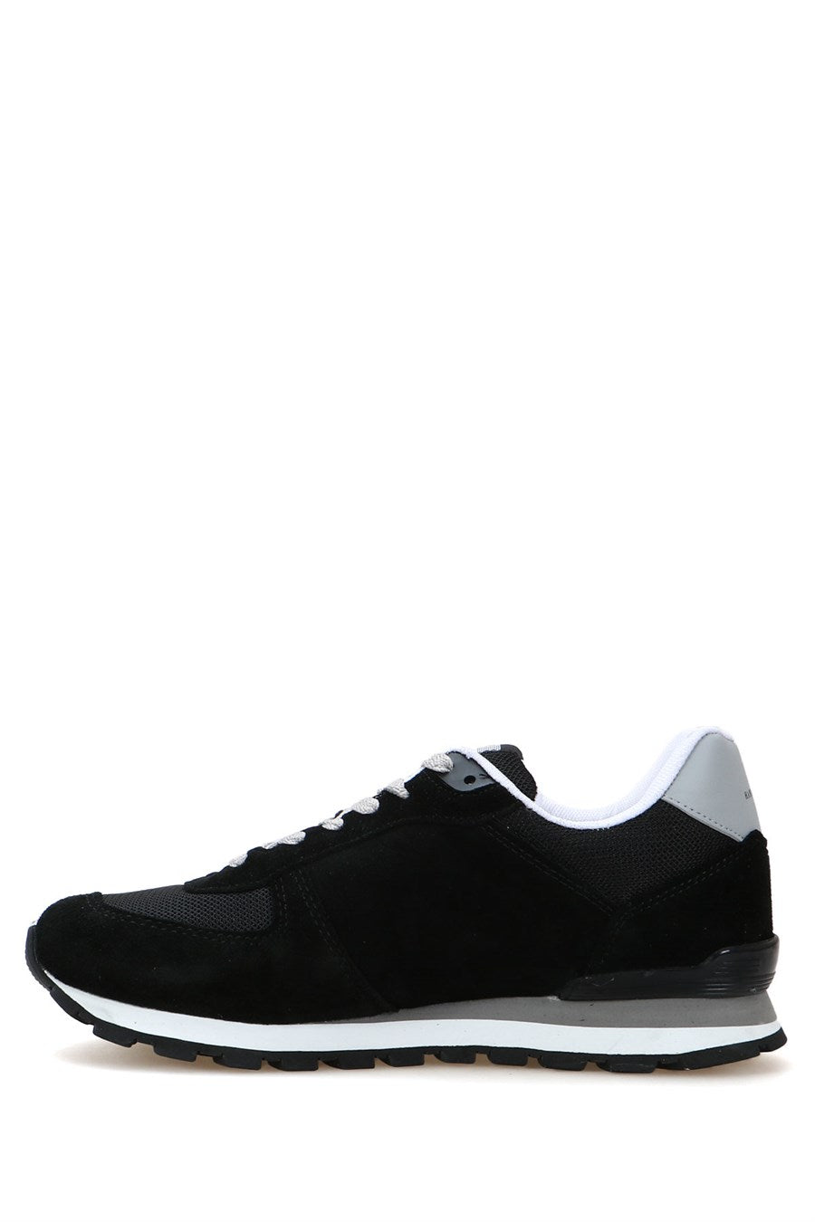 Peruvian Leather Black And Grey Men's Sports Shoes