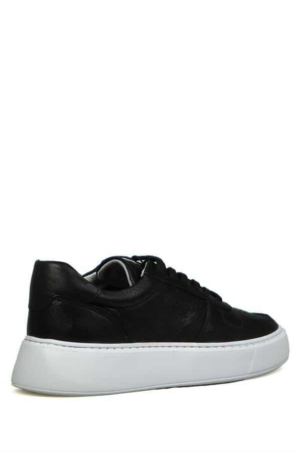 Real Leather Black Women's Casual Shoes